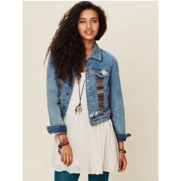NEW Free People Women’s 0 Baja Denim Jacket - Picture 5 of 16